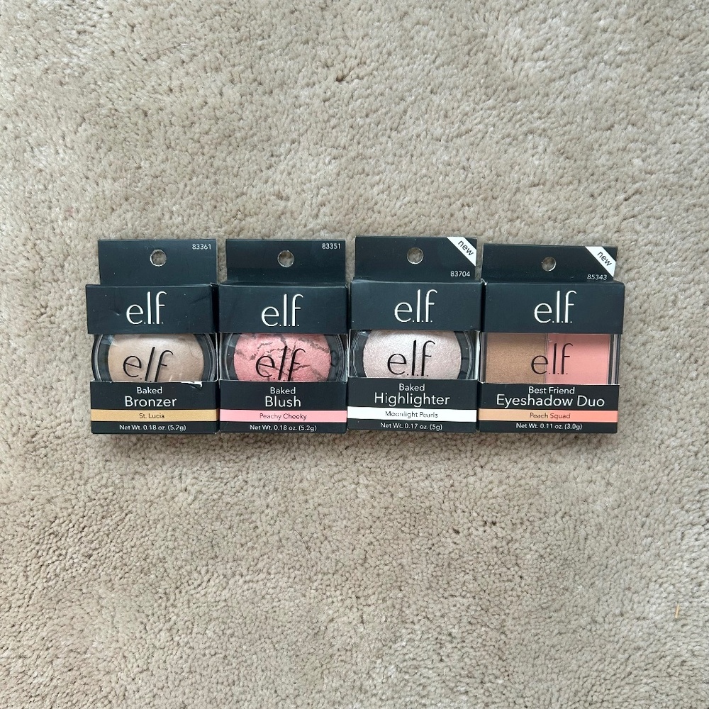 NWT ELF Cosmetics Baked Bronzer, Blush, Highlighter & Eyeshadow Palettes